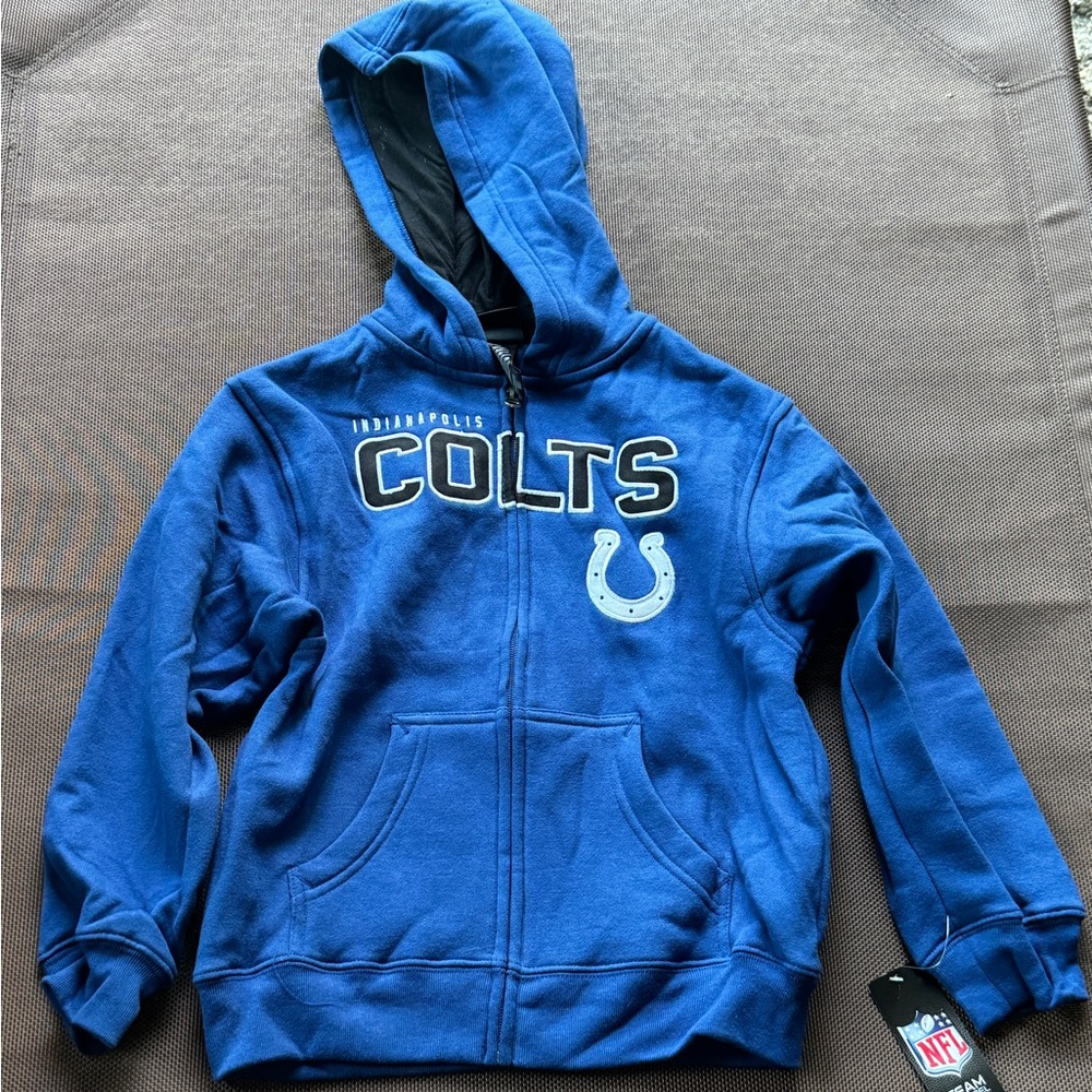 Kids Indianapolis Colts zip up hoodie large